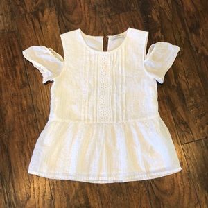 White Abercrombie kids top.